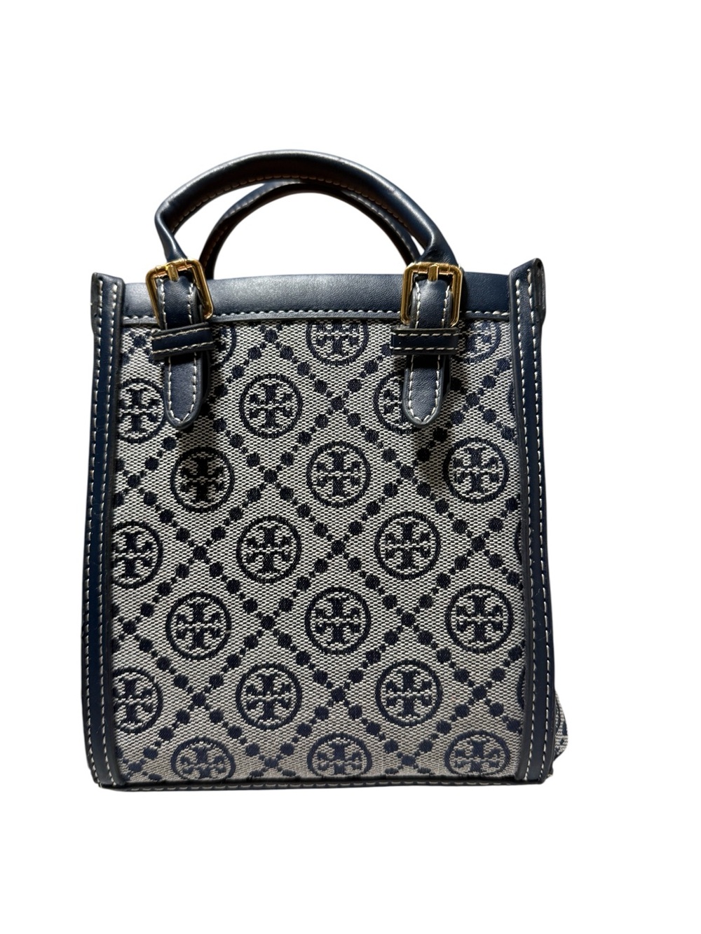 Tory Burch canvas leather trim mini purse